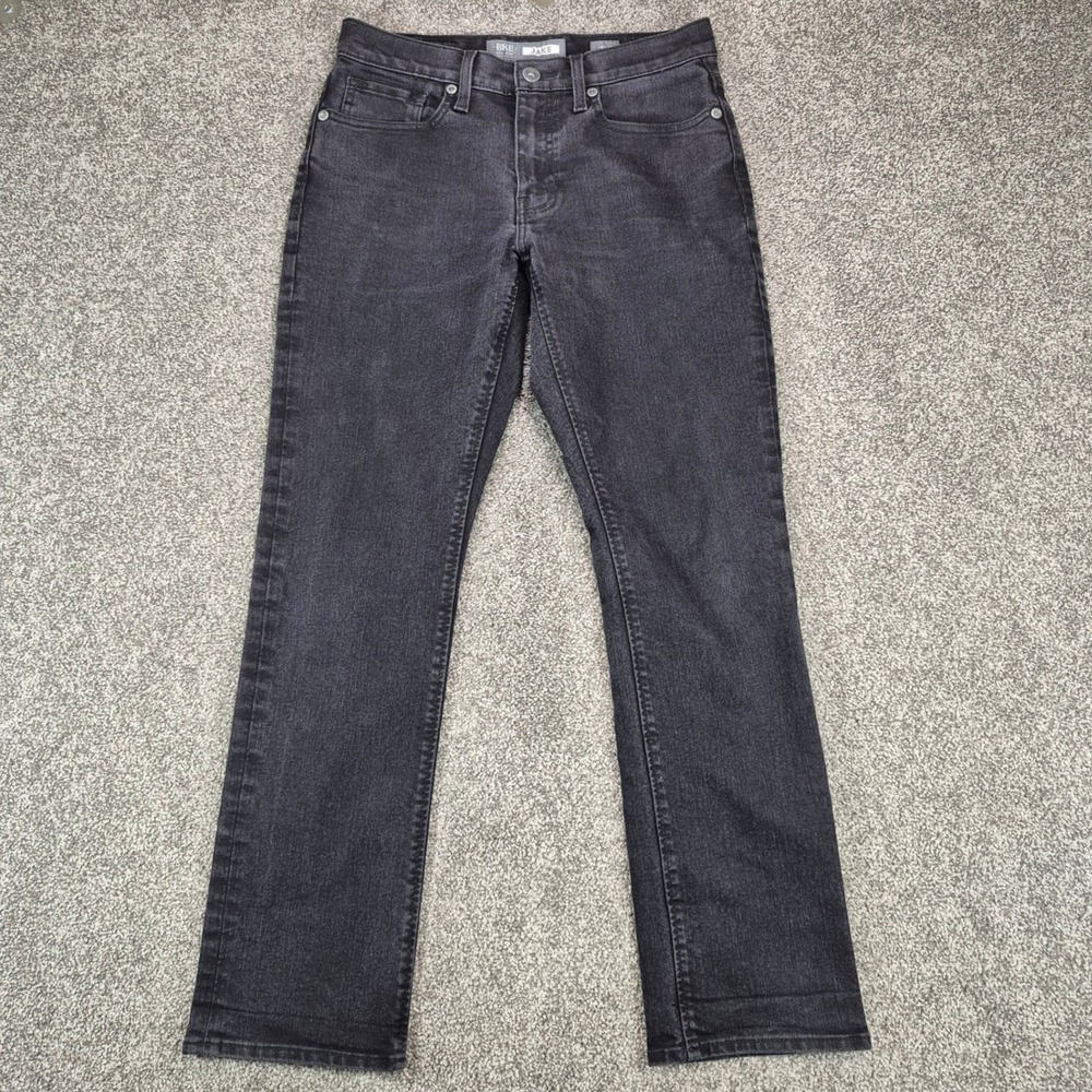 BKE Jake Jeans Mens 31S (30x29) Black Denim Straight Leg Stretch